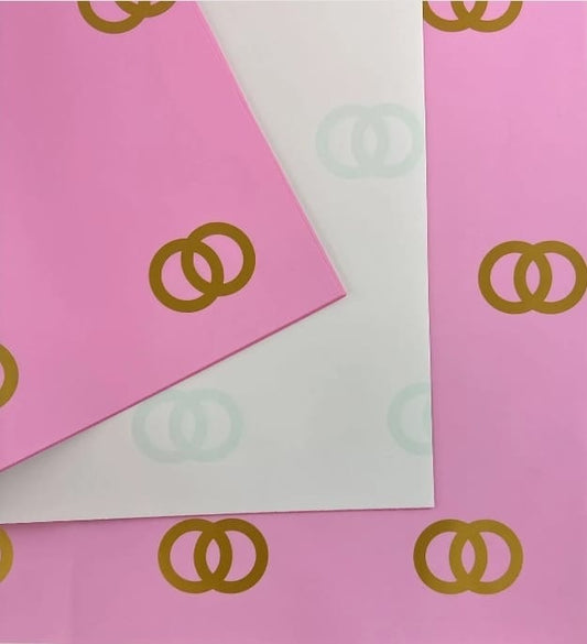 Floral pink/gold chain paper
