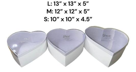3pc-white heart box set